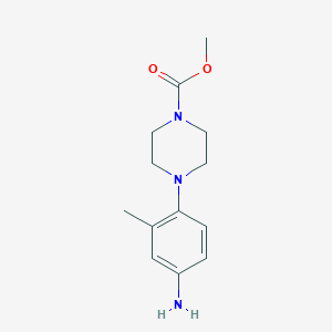 molecular formula C13H19N3O2 B15358100 Methyl 4-(4-amino-2-methylphenyl)piperazine-1-carboxylate 