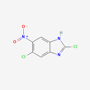 molecular formula C7H3Cl2N3O2 B15358107 2,6-Dichloro-5-nitro-1H-benzoimidazole 