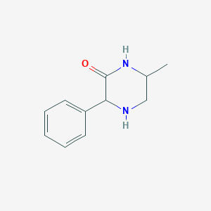 molecular formula C11H14N2O B15358111 6-Methyl-3-phenylpiperazin-2-one 