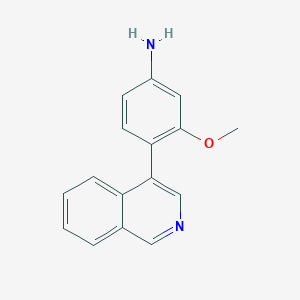 molecular formula C16H14N2O B15358159 4-Isoquinolin-4-yl-3-methoxyaniline 