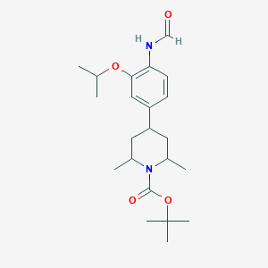 Tert-butyl 4-(4-formamido-3-propan-2-yloxyphenyl)-2,6-dimethylpiperidine-1-carboxylate