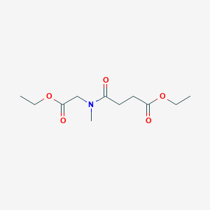 molecular formula C11H19NO5 B15358180 Ethyl 4-[(2-ethoxy-2-oxoethyl)-methylamino]-4-oxobutanoate 