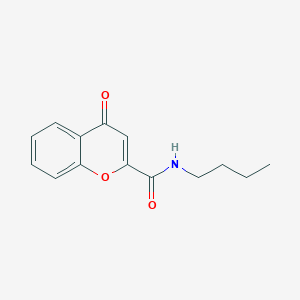 molecular formula C14H15NO3 B15358187 N-butyl-4-oxochromene-2-carboxamide 