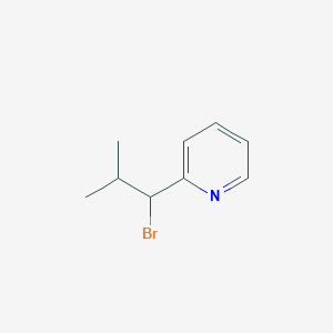 molecular formula C9H12BrN B15358207 2-(1-Bromo-2-methylpropyl)pyridine 