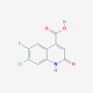 molecular formula C10H5ClINO3 B15358261 7-chloro-6-iodo-2-oxo-1H-quinoline-4-carboxylic acid 