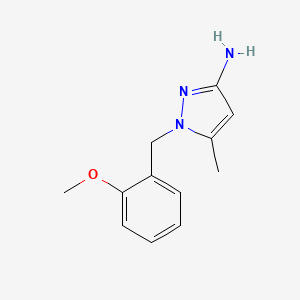 molecular formula C12H15N3O B15358312 5-Methyl-1-{[2-(methyloxy)phenyl]methyl}-1H-pyrazol-3-amine 