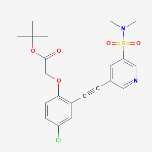 Tert-butyl 2-[4-chloro-2-[2-[5-(dimethylsulfamoyl)pyridin-3-yl]ethynyl]phenoxy]acetate