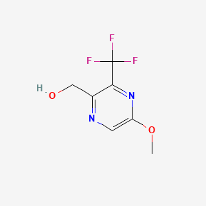 molecular formula C7H7F3N2O2 B15358359 5-Methoxy-3-(trifluoromethyl)-2-pyrazinemethanol 