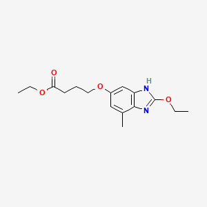 ethyl 4-[(2-ethoxy-4-methyl-1H-benzimidazol-6-yl)oxy]butanoate