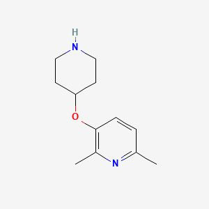 molecular formula C12H18N2O B15358394 2,6-Dimethyl-3-piperidin-4-yloxypyridine 