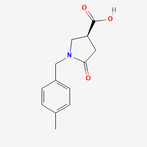 molecular formula C13H15NO3 B15358416 (3S)-1-[(4-methylphenyl)methyl]-5-oxopyrrolidine-3-carboxylic acid 