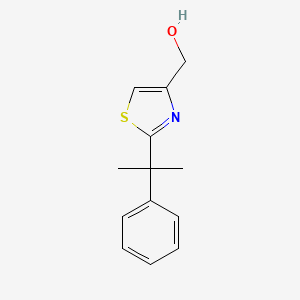 molecular formula C13H15NOS B15358435 (2-(2-Phenylpropan-2-yl)thiazol-4-yl)methanol 