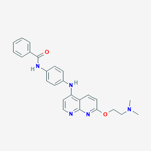 N-[4-[[7-[2-(dimethylamino)ethoxy]-1,8-naphthyridin-4-yl]amino]phenyl]benzamide