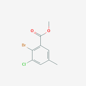 molecular formula C9H8BrClO2 B15358459 Methyl 2-bromo-3-chloro-5-methylbenzoate 