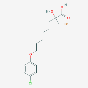 2-(Bromomethyl)-8-(4-chlorophenoxy)-2-hydroxyoctanoic acid