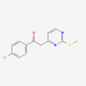 1-(4-Chlorophenyl)-2-(2-methylsulfanylpyrimidin-4-yl)ethanone