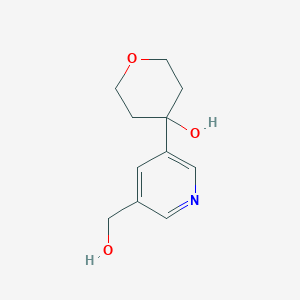 3-Pyridinemethanol, 5-(tetrahydro-4-hydroxy-2H-pyran-4-yl)-