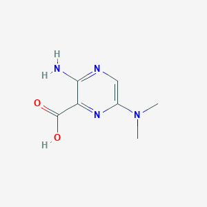 molecular formula C7H10N4O2 B15358681 3-Amino-6-(dimethylamino)-2-pyrazinecarboxylic acid 