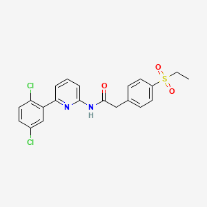 N-[6-(2,5-dichlorophenyl)pyridin-2-yl]-2-(4-ethylsulfonylphenyl)acetamide