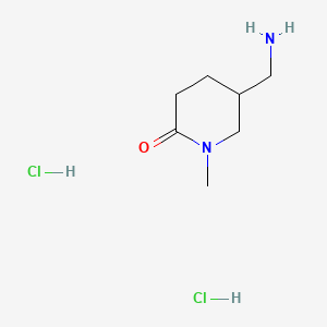 5-(Aminomethyl)-1-methyl-piperidin-2-one;dihydrochloride