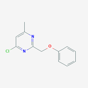 molecular formula C12H11ClN2O B15358756 4-Chloro-6-methyl-2-(phenoxymethyl)pyrimidine 