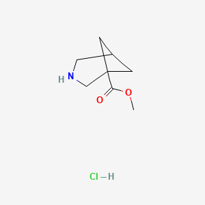 molecular formula C8H14ClNO2 B15358761 Methyl 3-azabicyclo[3.1.1]heptane-1-carboxylate;hydrochloride 