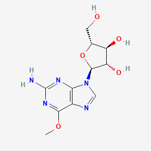 molecular formula C11H15N5O5 B15358783 (2S,3S,4S,5R)-2-(2-amino-6-methoxypurin-9-yl)-5-(hydroxymethyl)oxolane-3,4-diol 