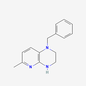 molecular formula C15H17N3 B15358821 1-benzyl-6-methyl-3,4-dihydro-2H-pyrido[2,3-b]pyrazine 