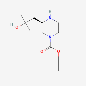 molecular formula C13H26N2O3 B15358860 tert-butyl (3R)-3-(2-hydroxy-2-methyl-propyl)piperazine-1-carboxylate 