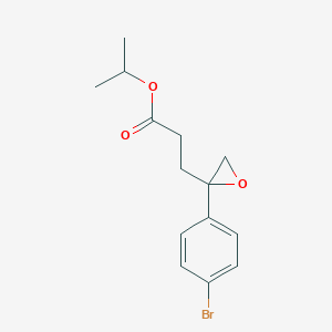 molecular formula C14H17BrO3 B15358872 Propan-2-yl 3-[2-(4-bromophenyl)oxiran-2-yl]propanoate 