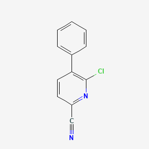 molecular formula C12H7ClN2 B15358909 6-Chloro-5-phenylpyridine-2-carbonitrile 