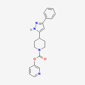 pyridin-3-yl 4-(3-phenyl-1H-pyrazol-5-yl)piperidine-1-carboxylate