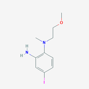 molecular formula C10H15IN2O B15358942 4-iodo-N1-(2-methoxyethyl)-N1-methylbenzene-1,2-diamine 