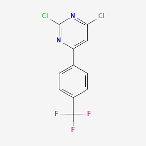 molecular formula C11H5Cl2F3N2 B15358969 2,4-Dichloro-6-(4-(trifluoromethyl)phenyl)pyrimidine 