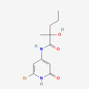 N-(2-bromo-6-oxo-1H-pyridin-4-yl)-2-hydroxy-2-methylpentanamide