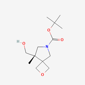 molecular formula C13H23NO4 B15359002 Tert-butyl (5S)-5-(hydroxymethyl)-5-methyl-2-oxa-7-azaspiro[3.4]octane-7-carboxylate 