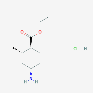 molecular formula C10H20ClNO2 B15359007 ethyl (1S,2S,4S)-4-amino-2-methyl-cyclohexanecarboxylate;hydrochloride 