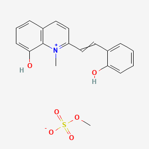 molecular formula C19H19NO6S B15359017 2-[(E)-2-(2-hydroxyphenyl)ethenyl]-1-methyl-quinolin-8-ol 