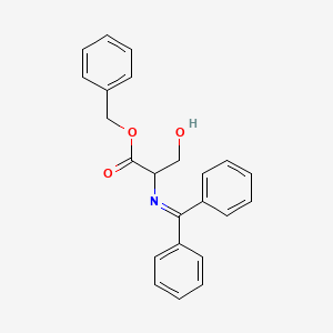 molecular formula C23H21NO3 B15359029 Benzyl 2-(benzhydrylideneamino)-3-hydroxypropanoate 