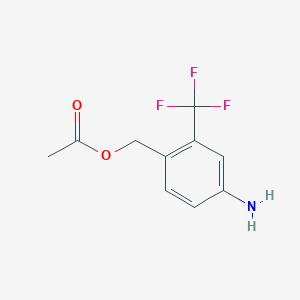 molecular formula C10H10F3NO2 B15359066 [4-Amino-2-(trifluoromethyl)phenyl]methyl acetate 