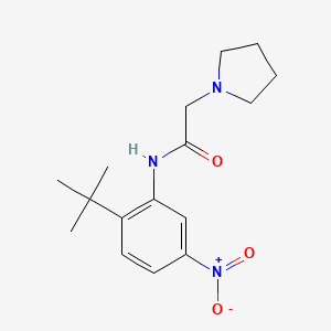 molecular formula C16H23N3O3 B15359121 N-(2-tert-butyl-5-nitrophenyl)-2-pyrrolidin-1-ylacetamide 