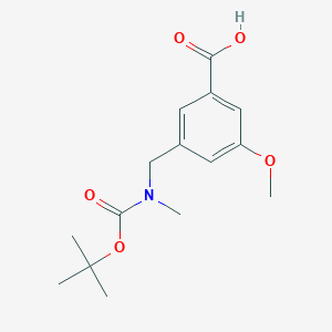 3-Methoxy-5-[[methyl-[(2-methylpropan-2-yl)oxycarbonyl]amino]methyl]benzoic acid