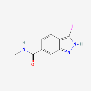 molecular formula C9H8IN3O B15359254 3-iodo-N-methyl-1H-Indazole-6-carboxamide 