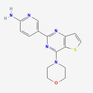 5-(4-Morpholin-4-ylthieno[3,2-d]pyrimidin-2-yl)pyridin-2-amine