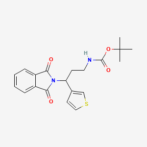 molecular formula C20H22N2O4S B15359332 tert-butyl N-[3-(1,3-dioxoisoindol-2-yl)-3-thiophen-3-ylpropyl]carbamate 