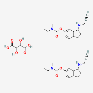 molecular formula C36H46N4O10 B15359348 Ladostigil (Tartrate) 