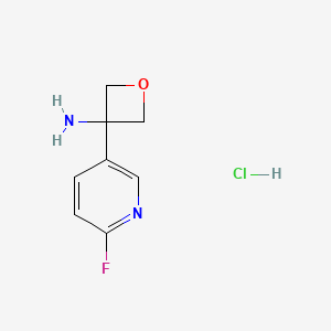 3-(6-Fluoro-3-pyridyl)oxetan-3-amine;hydrochloride