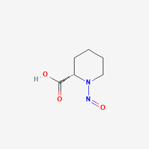 molecular formula C6H10N2O3 B15359373 2-Piperidinecarboxylic acid, 1-nitroso-, (S)- CAS No. 30310-83-9