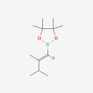 molecular formula C12H23BO2 B15359407 2-[(E)-2,3-dimethylbut-1-enyl]-4,4,5,5-tetramethyl-1,3,2-dioxaborolane 