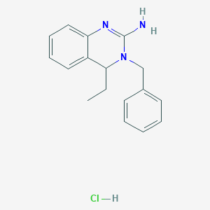 molecular formula C17H20ClN3 B15359430 3-benzyl-4-ethyl-4H-quinazolin-2-amine;hydrochloride 